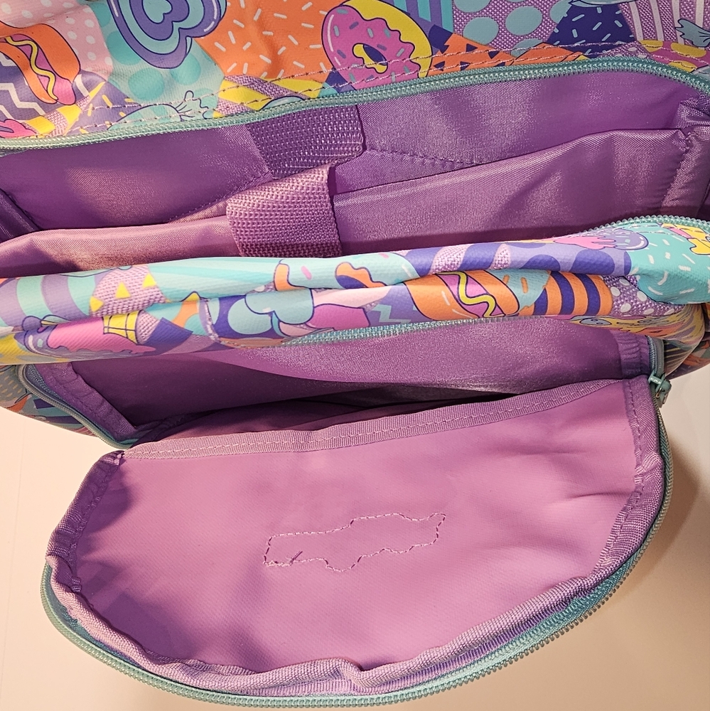 Smiggle Big Girls' Bag Backpack Lilac - Candy Donuts - Picture 9 of 9